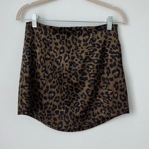NWT animal print mini skirt